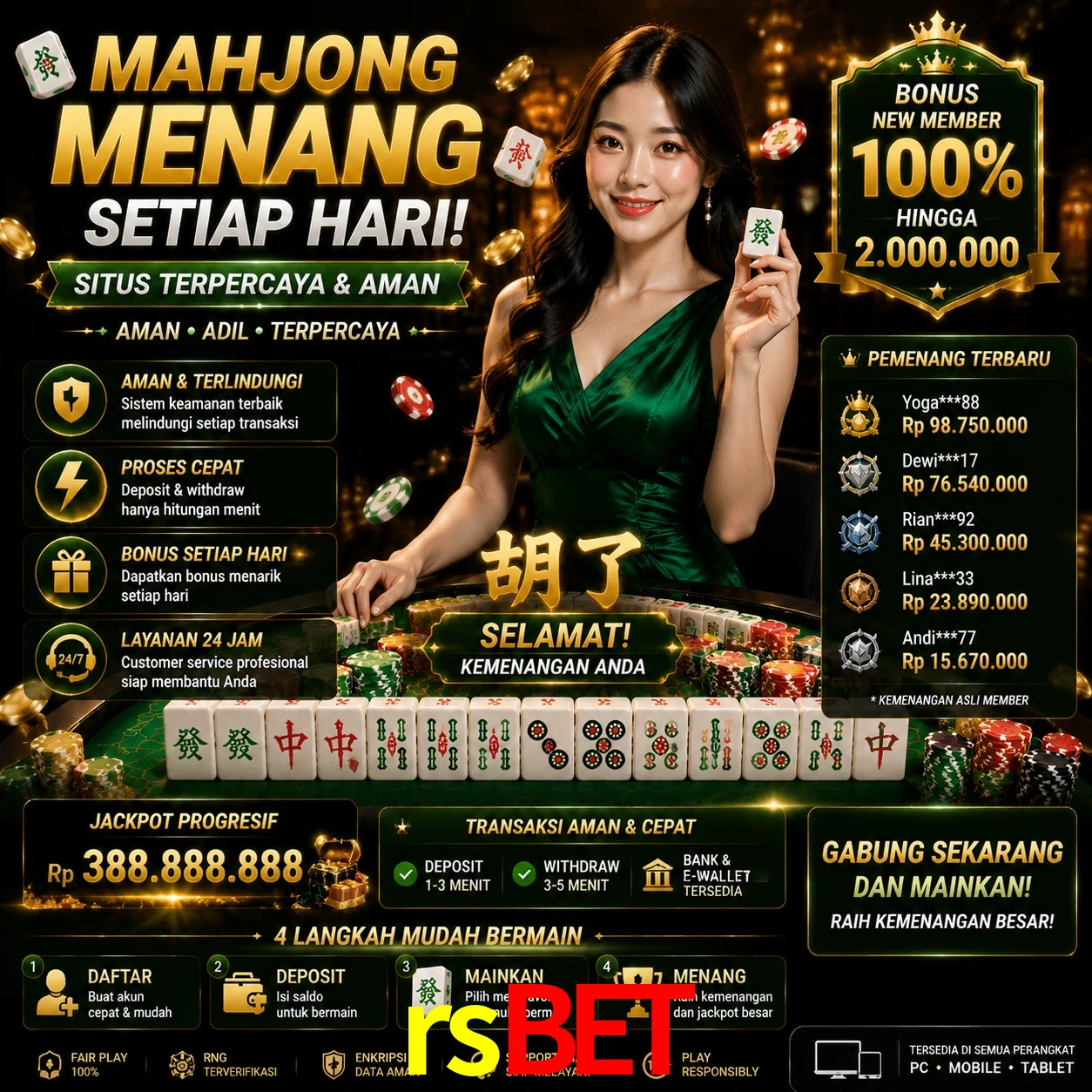 Cassino rsbet - mesas ao vivo e jogos